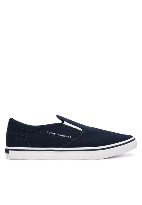 TOMMY HILFIGER - Tommy Hilfiger Tenisówki Vulc Core Slip On FM0FM05689 Granatowy. Zapięcie: bez zapięcia. Kolor: niebieski. Materiał: materiał