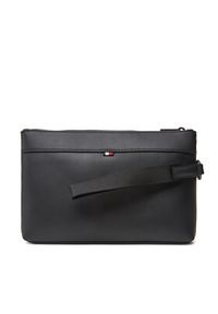 TOMMY HILFIGER - Tommy Hilfiger Saszetka Th Monogram Pouch AM0AM13529 Czarny. Kolor: czarny. Materiał: skóra #4