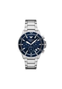 Zegarek Emporio Armani. Kolor: srebrny