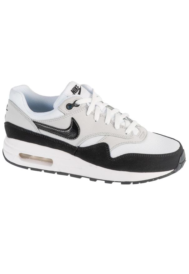 Nike - Buty sportowe Sneakersy chłopięce, Air Max 1 BG GS. Kolor: biały. Materiał: guma, materiał, tkanina, syntetyk. Model: Nike Air Max. Sport: turystyka piesza