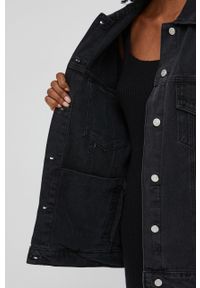 Answear Lab kurtka jeansowa answear.LAB X kolekcja limitowana NO SHAME damska kolor czarny przejściowa oversize. Kolor: czarny. Materiał: jeans. Styl: wakacyjny #4