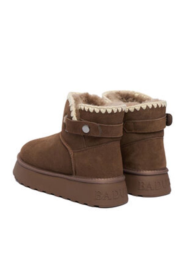 Badura Śniegowce EO-ANGELA-TS6296-01 Brązowy. Kolor: brązowy. Materiał: skóra, zamsz