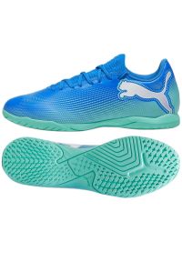 Buty Puma Future 7 Play It 107942 01 niebieskie. Kolor: niebieski. Materiał: materiał. Szerokość cholewki: normalna. Sport: piłka nożna #1