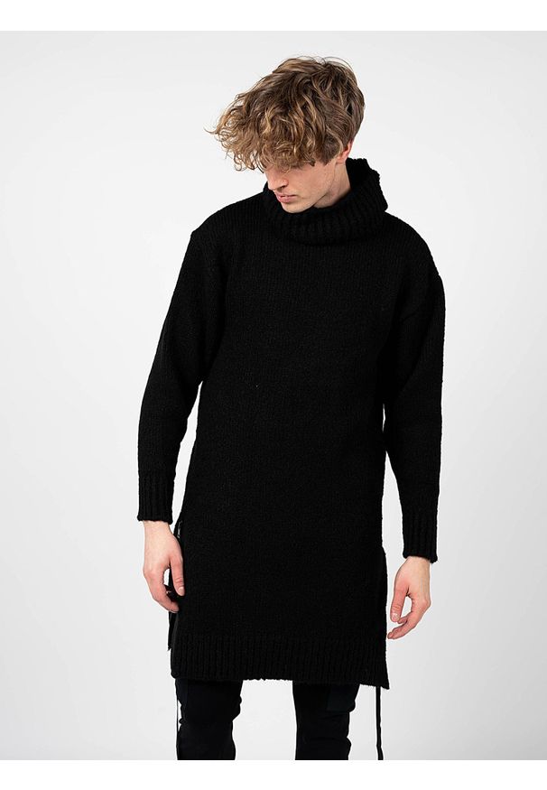 La Haine Inside Us Sweter "Phoenix-Unisex" | A2227 4J | PHOENIX | Kobieta | Czarny. Typ kołnierza: golf. Kolor: czarny. Materiał: poliester, wełna, akryl. Długość: długie. Wzór: aplikacja