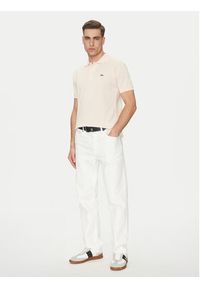 Lacoste Polo L1212 Beżowy Regular Fit. Typ kołnierza: polo. Kolor: beżowy. Materiał: bawełna