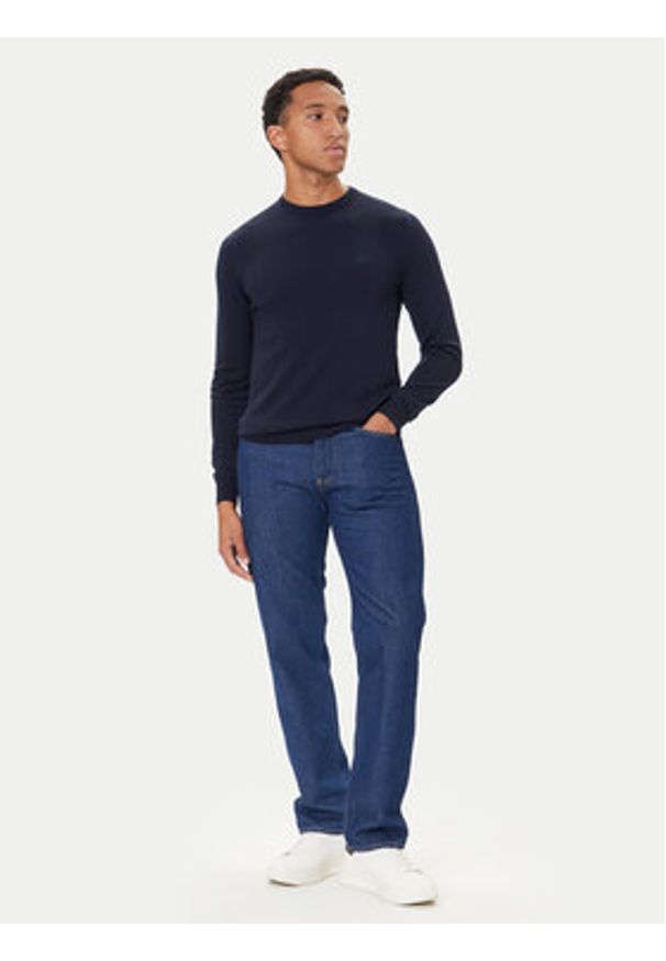 Guess Sweter M5YR26 Z0122 Granatowy Slim Fit. Kolor: niebieski. Materiał: syntetyk