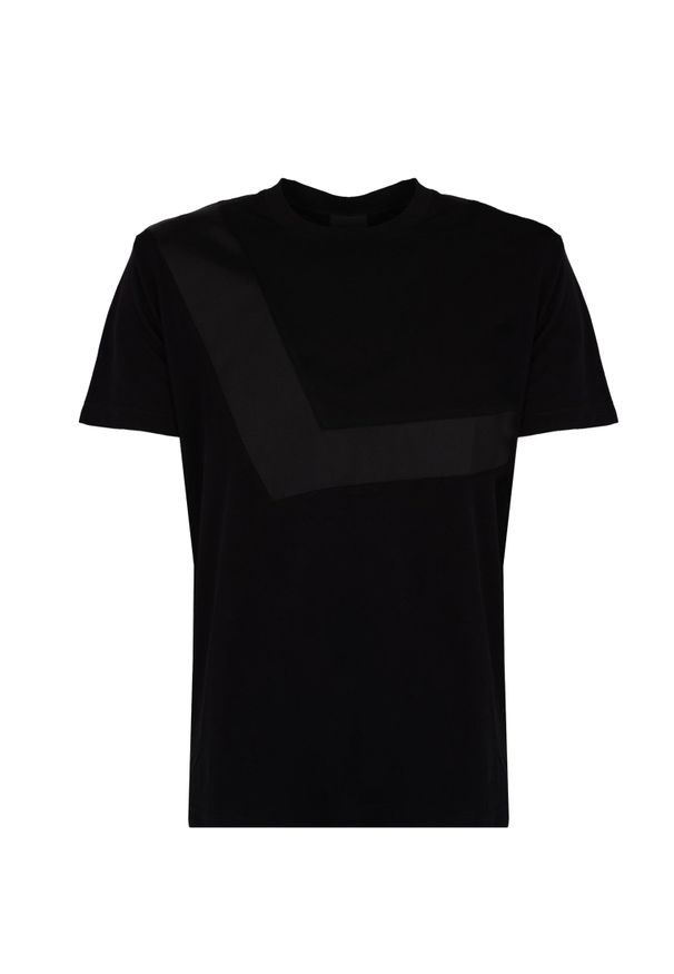 Les Hommes T-Shirt | LBT1019700N | Mężczyzna | Czarny. Okazja: na co dzień. Kolor: czarny. Materiał: bawełna, poliester, elastan. Długość rękawa: krótki rękaw. Styl: elegancki, casual