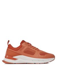 Calvin Klein Sneakersy Low Top Lace Up Tech HM0HM01283 Brązowy. Kolor: brązowy. Materiał: materiał