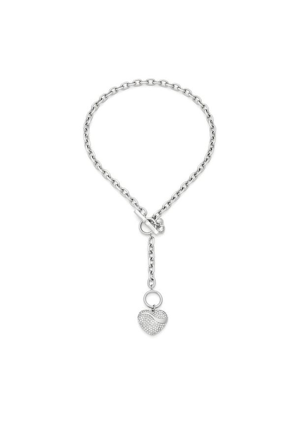 Naszyjnik Guess. Materiał: srebrne. Kolor: srebrny