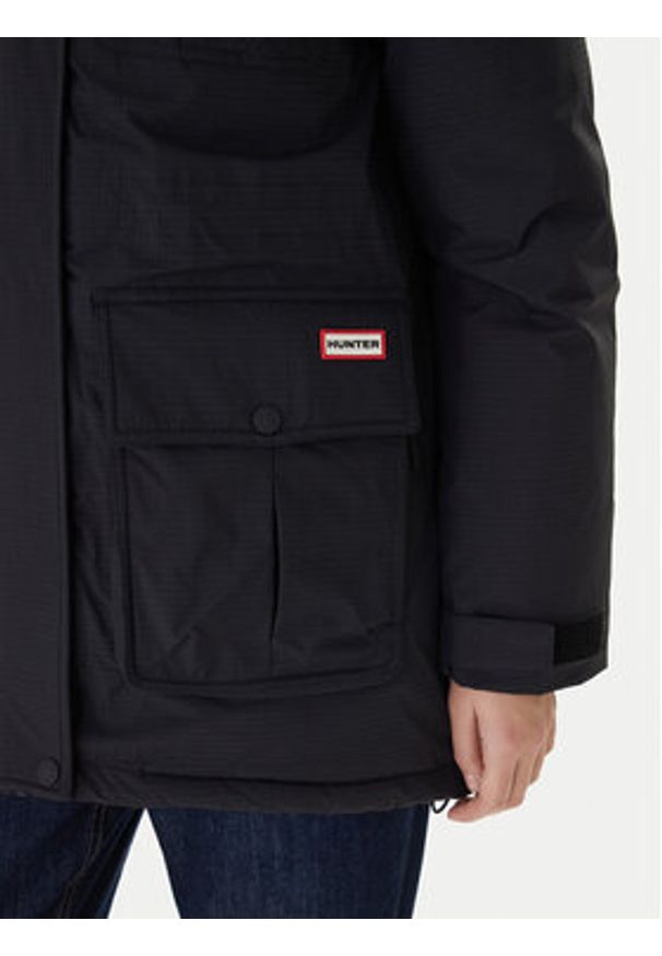 Hunter Parka Glyder HARW0014252 Czarny Regular Fit. Kolor: czarny. Materiał: syntetyk
