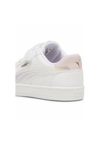 Puma - Dziecięce sneakersy Caven 2.0 Holo PUMA White Mauve Mist Silver Pink Metallic. Okazja: na uczelnię. Kolor: różowy, biały, wielokolorowy. Materiał: syntetyk, materiał. Sezon: lato. Sport: joga i pilates