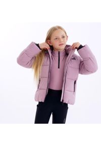 EURO-STAR - Kurtka z kapturem dla dziewczynki Euro-Star Camie. Typ kołnierza: kaptur. Kolor: różowy, wielokolorowy, fioletowy. Materiał: puch #2