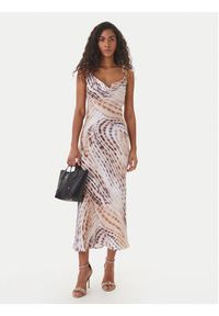 Guess Sukienka koktajlowa W6GK94 W2266 Beżowy Regular Fit. Kolor: beżowy. Materiał: lyocell. Styl: wizytowy #4