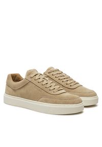 Calvin Klein Sneakersy Lace Up Suede HM0HM01792 Beżowy. Kolor: beżowy. Materiał: zamsz, skóra