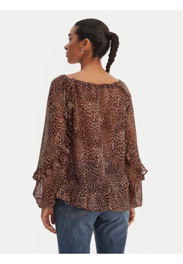Morgan Bluzka 261-OWAY.F Brązowy Relaxed Fit. Kolor: brązowy. Materiał: syntetyk