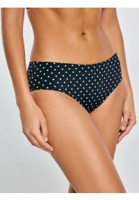 Big-Star - Dół do kostiumu kąpielowego w kropki czarny Morrasa 907. Kolor: czarny. Materiał: materiał, tkanina. Wzór: kropki #7