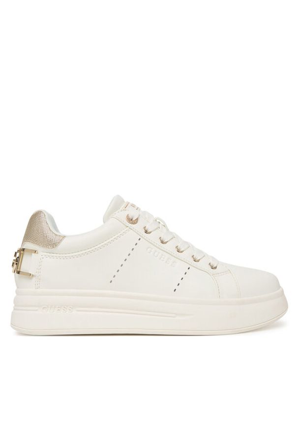 Guess Sneakersy FLPWES ELE12 Biały. Kolor: biały. Materiał: skóra