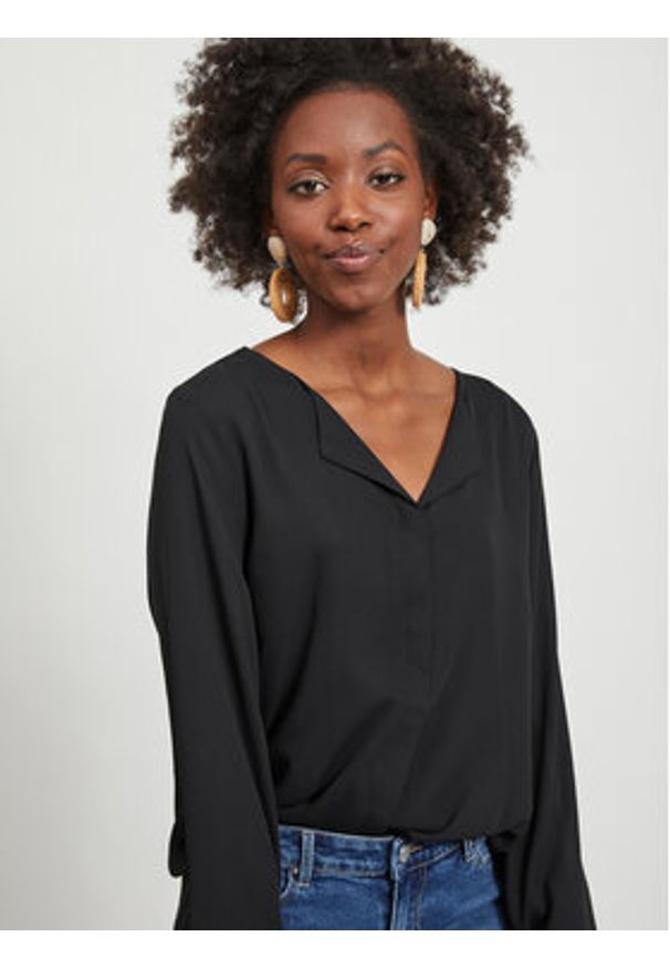 Vila Koszula Lucy 14044253 Czarny Relaxed Fit. Kolor: czarny. Materiał: syntetyk