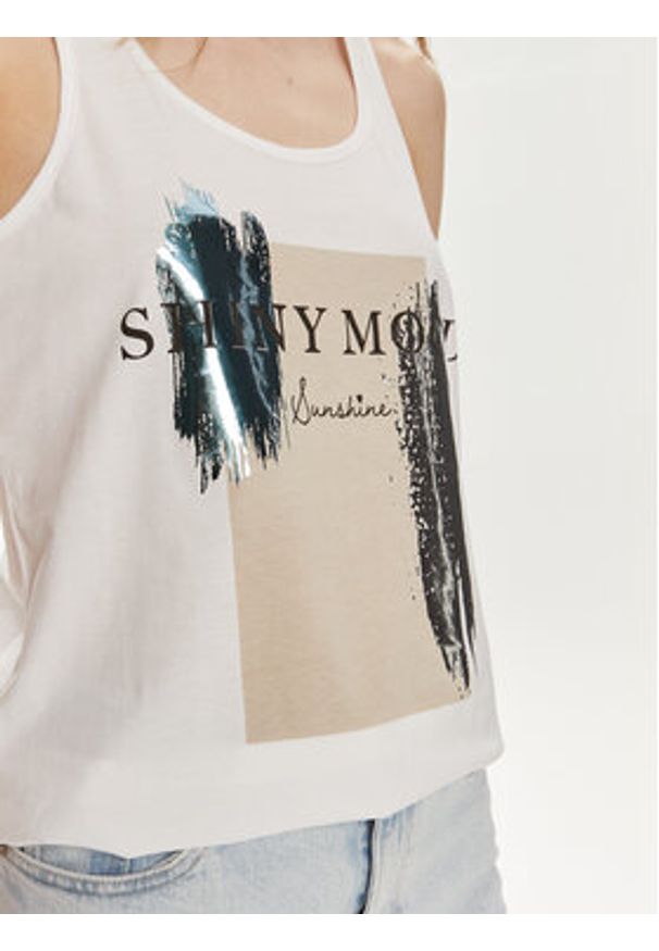 only - ONLY Top Henny 15327669 Biały Regular Fit. Kolor: biały. Materiał: bawełna