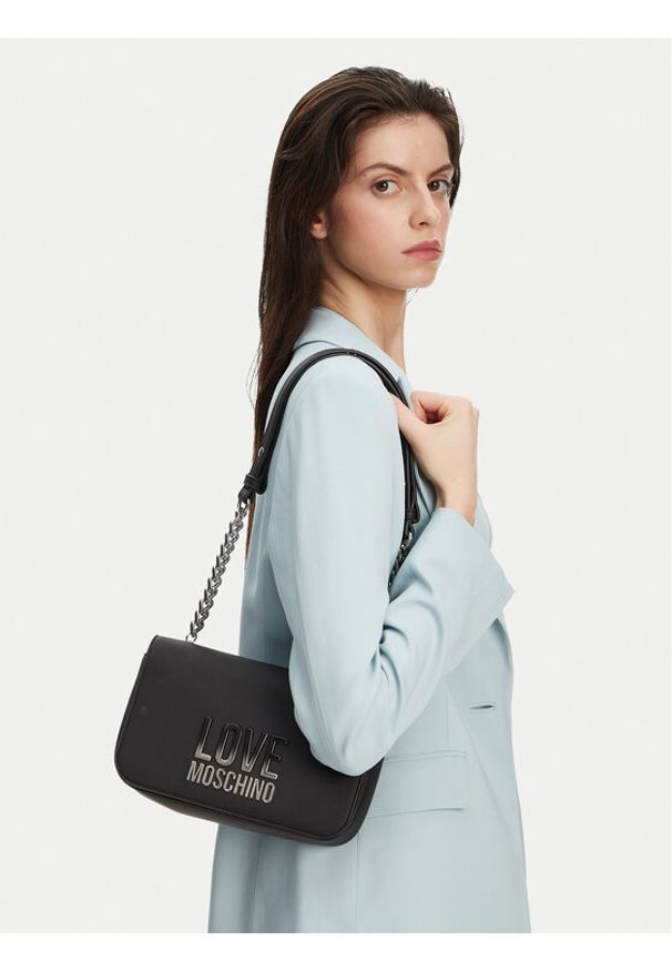 Love Moschino - LOVE MOSCHINO Torebka JC4254PP0MKD000B Czarny. Kolor: czarny. Materiał: skórzane