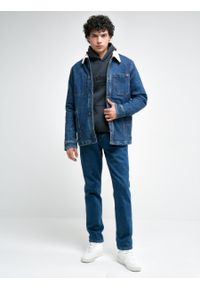 Big-Star - Spodnie jeans męskie z linii Authentic 500. Kolor: niebieski. Styl: vintage, klasyczny #6