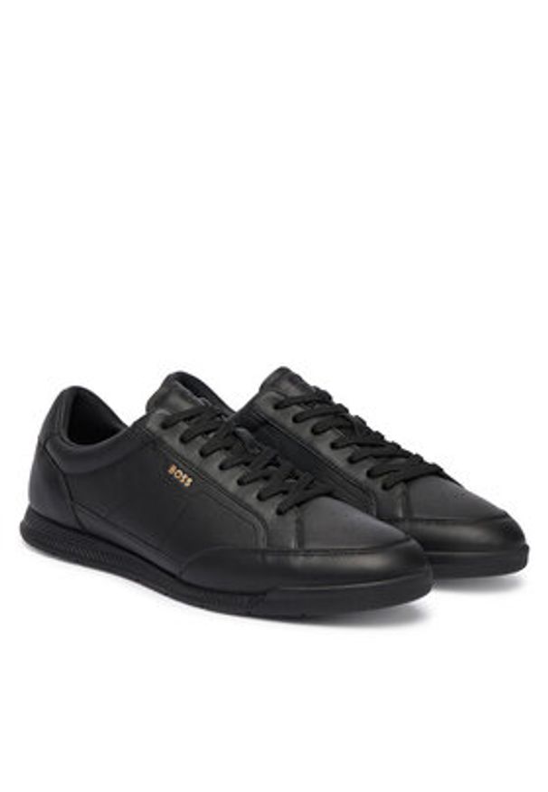 BOSS Sneakersy Nitan 50552880 Czarny. Kolor: czarny. Materiał: skóra