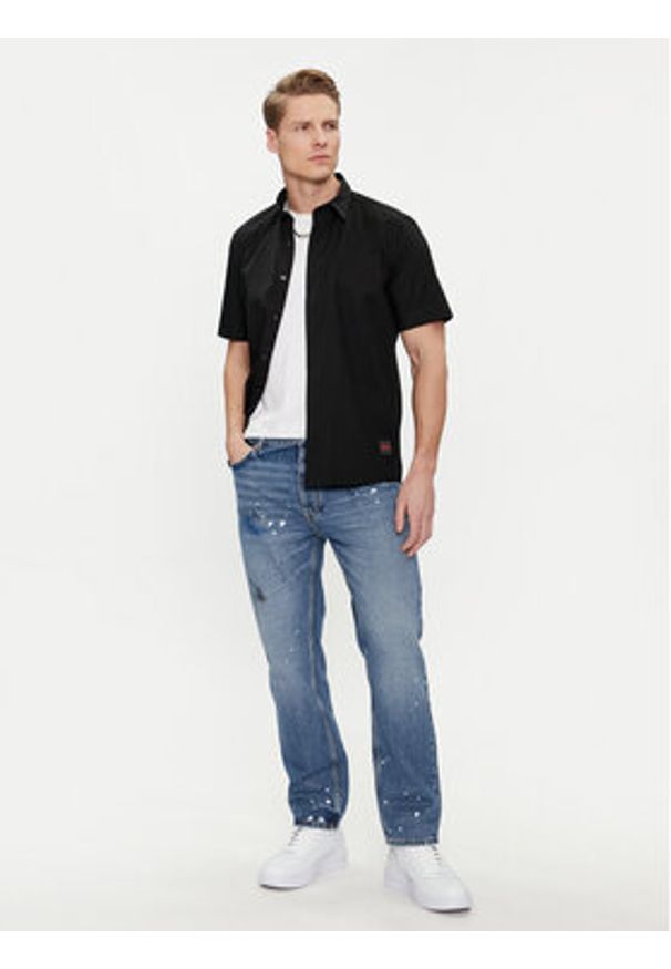 Hugo Koszula Ebor 50475668 Czarny Relaxed Fit. Kolor: czarny. Materiał: bawełna