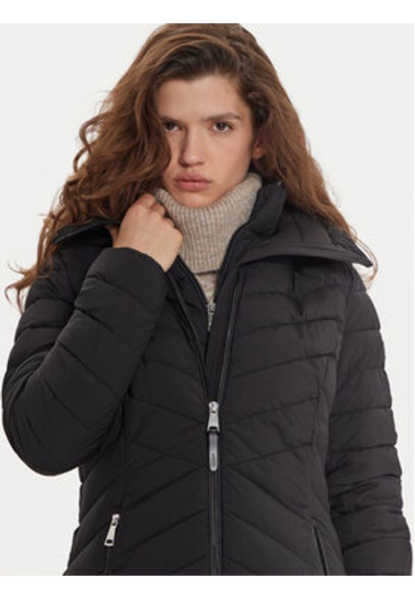 DKNY Kurtka zimowa DLEMPN46 Czarny Slim Fit. Kolor: czarny. Materiał: syntetyk. Sezon: zima