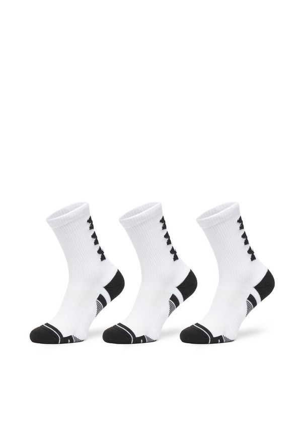 Zestaw 3 par wysokich skarpet męskich Under Armour. Kolor: biały