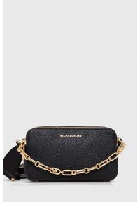 MICHAEL Michael Kors torebka skórzana kolor czarny. Kolor: czarny. Materiał: skórzane