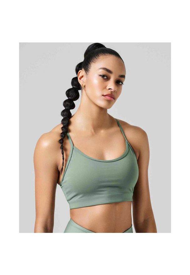 CASALL - Stanik Casall Sleek Strappy Sports Bra. Kolor: zielony. Sport: joga i pilates