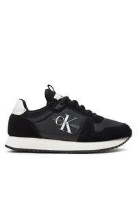 Calvin Klein Jeans Sneakersy Runner Sock Laceup Ny-Lth W YW0YW00840 Czarny. Kolor: czarny. Materiał: skóra, zamsz