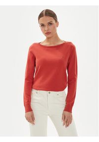 TOMMY HILFIGER - Tommy Hilfiger Sweter WW0WW40099 Czerwony Regular Fit. Kolor: czerwony. Materiał: bawełna, syntetyk #5