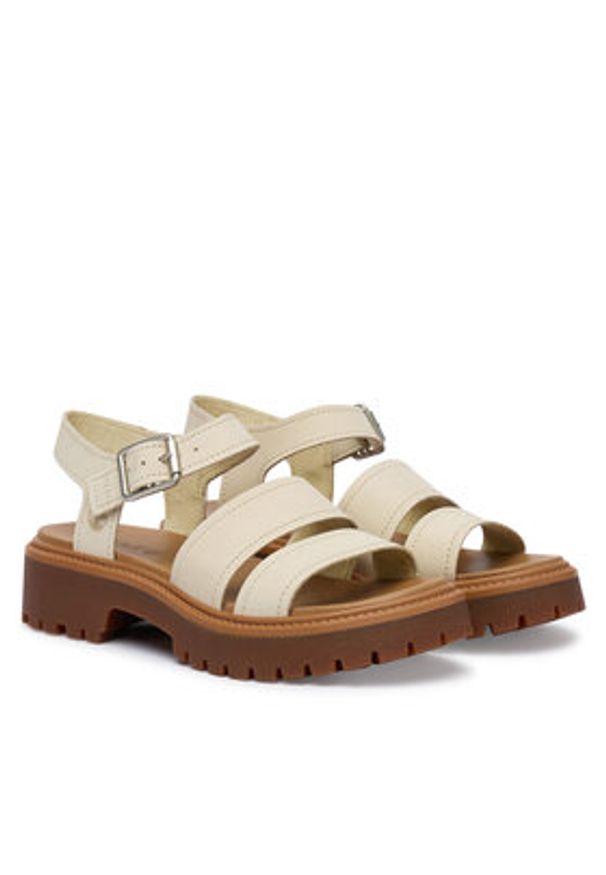 Timberland Sandały Stone Street TB0A2EJMEN71 Beżowy. Kolor: beżowy. Materiał: nubuk, skóra. Styl: street