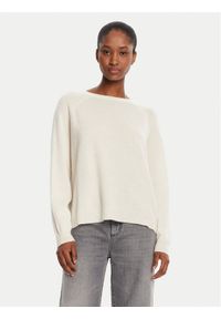 Marella Sweter Tesa 2523366171 Biały Relaxed Fit. Kolor: biały. Materiał: kaszmir