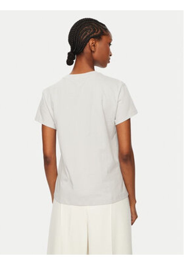 Patrizia Pepe T-Shirt 8M1543/J111-S702 Szary Regular Fit. Kolor: szary. Materiał: bawełna