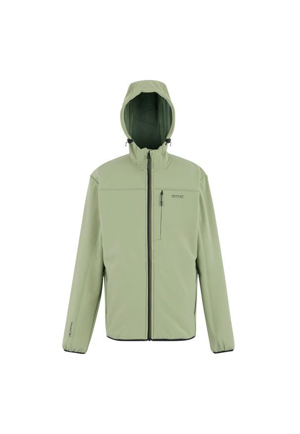 Regatta - Kurtka Męska Ossek Soft Shell. Kolor: zielony. Sport: turystyka piesza