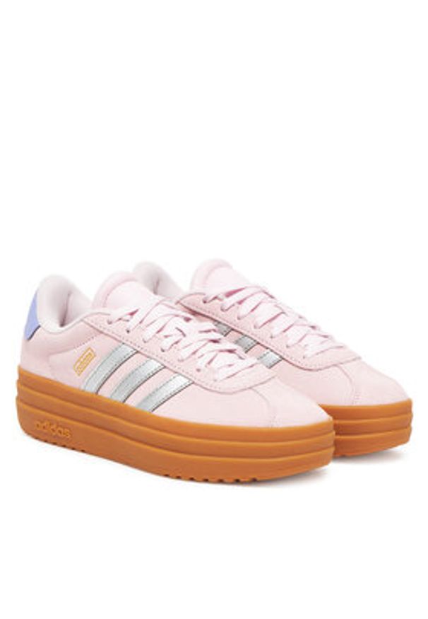 Adidas - adidas Sneakersy VL Court Bold Shoes Kids JQ4556 Różowy. Kolor: różowy. Materiał: zamsz, skóra