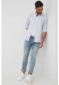 Polo Ralph Lauren koszula męska slim z kołnierzykiem button-down. Typ kołnierza: button down, polo. Materiał: tkanina. Długość rękawa: długi rękaw. Długość: długie #2