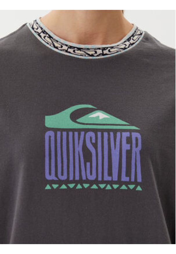 Quiksilver Sukienka codzienna EQWKD03035 Szary Relaxed Fit. Okazja: na co dzień. Kolor: szary. Materiał: bawełna. Typ sukienki: proste. Styl: casual