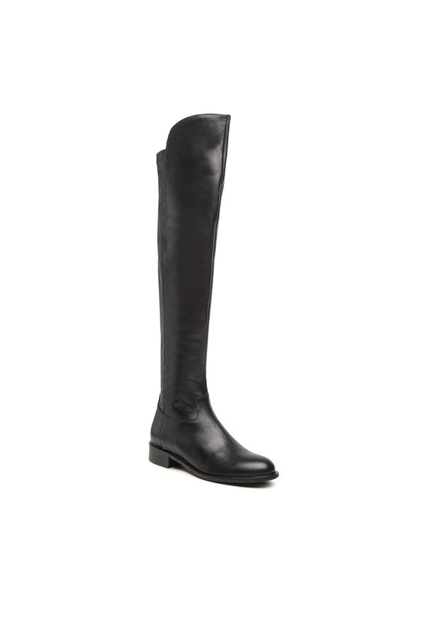 Muszkieterki Solo Femme 33958-04-L15/N64-51-00 Czarny. Kolor: czarny. Materiał: skóra