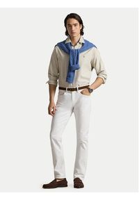 Polo Ralph Lauren Koszula 710792161019 Beżowy jasny Slim Fit. Typ kołnierza: polo. Kolor: beżowy. Materiał: bawełna #2