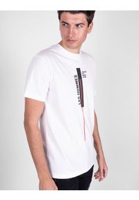 Les Hommes T-shirt "Vertical Line" | LJT201 700P | Vertical Line | Mężczyzna | Biały. Okazja: na co dzień. Kolor: biały. Materiał: bawełna. Wzór: nadruk. Styl: casual #4