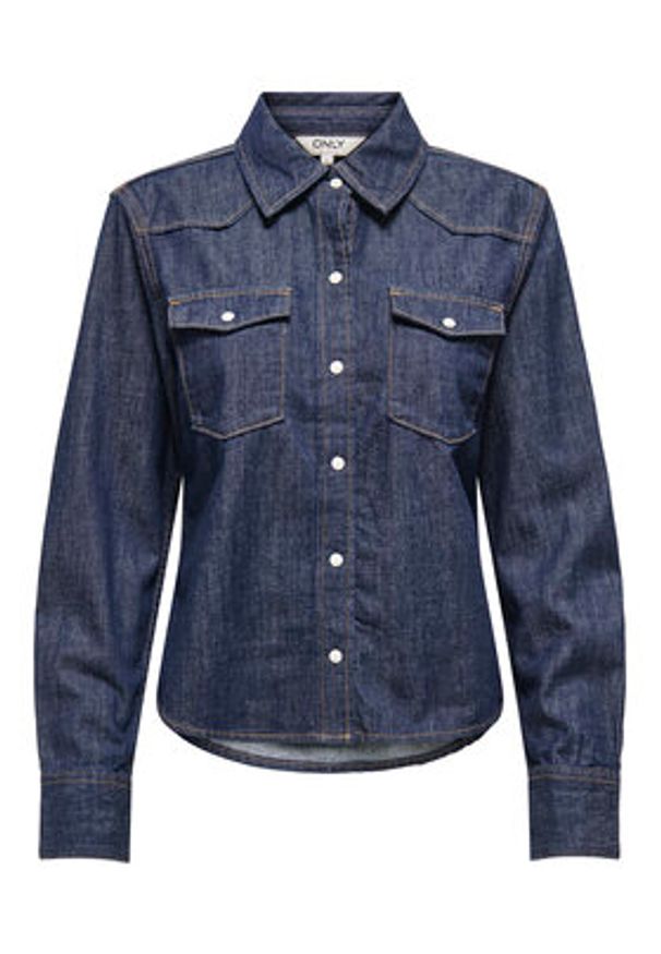 only - ONLY Koszula jeansowa Charlize 15364777 Niebieski Regular Fit. Kolor: niebieski. Materiał: bawełna