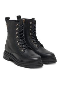 TOMMY HILFIGER - Tommy Hilfiger Trzewiki Th Plaque Pebble Lace Boot Warm FW0FW08767 Czarny. Kolor: czarny. Materiał: skóra #5