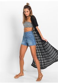 bonprix - Szorty dżinsowe z wysoką talią. Kolor: niebieski #2