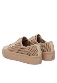 Calvin Klein Sneakersy Vulc Flatf Lace Up Lin Mesh HW0HW02971 Beżowy. Kolor: beżowy. Materiał: materiał #6