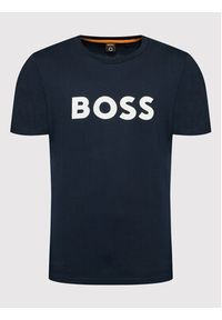 BOSS - Boss T-Shirt Thinking 1 50481923 Granatowy Regular Fit. Kolor: niebieski. Materiał: bawełna