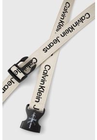 Calvin Klein Jeans pasek dziecięcy kolor beżowy. Kolor: beżowy #2
