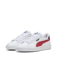 Puma - Młodzieżowe skórzane sneakersy Smash 3.0 PUMA. Okazja: na co dzień. Kolor: czerwony, biały, wielokolorowy, niebieski. Materiał: skóra